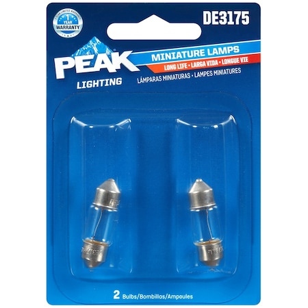 Peak Peak Incandescent Indicator Miniature Automotive Bulb DE3175 DE3175LL-BPP